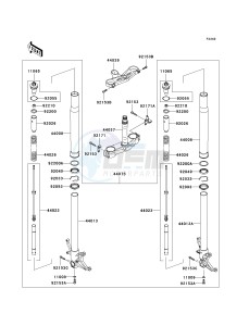 ZX 1000 C [NINJA ZX-10R] (C2) C2 drawing FRONT FORK