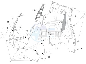 Sport City Street 125 4t 4v e3 drawing Front body - Internal shield