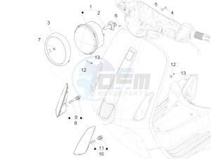 PRIMAVERA 50 4T-3VS E4 (EMEA) drawing Front headlamps - Turn signal lamps