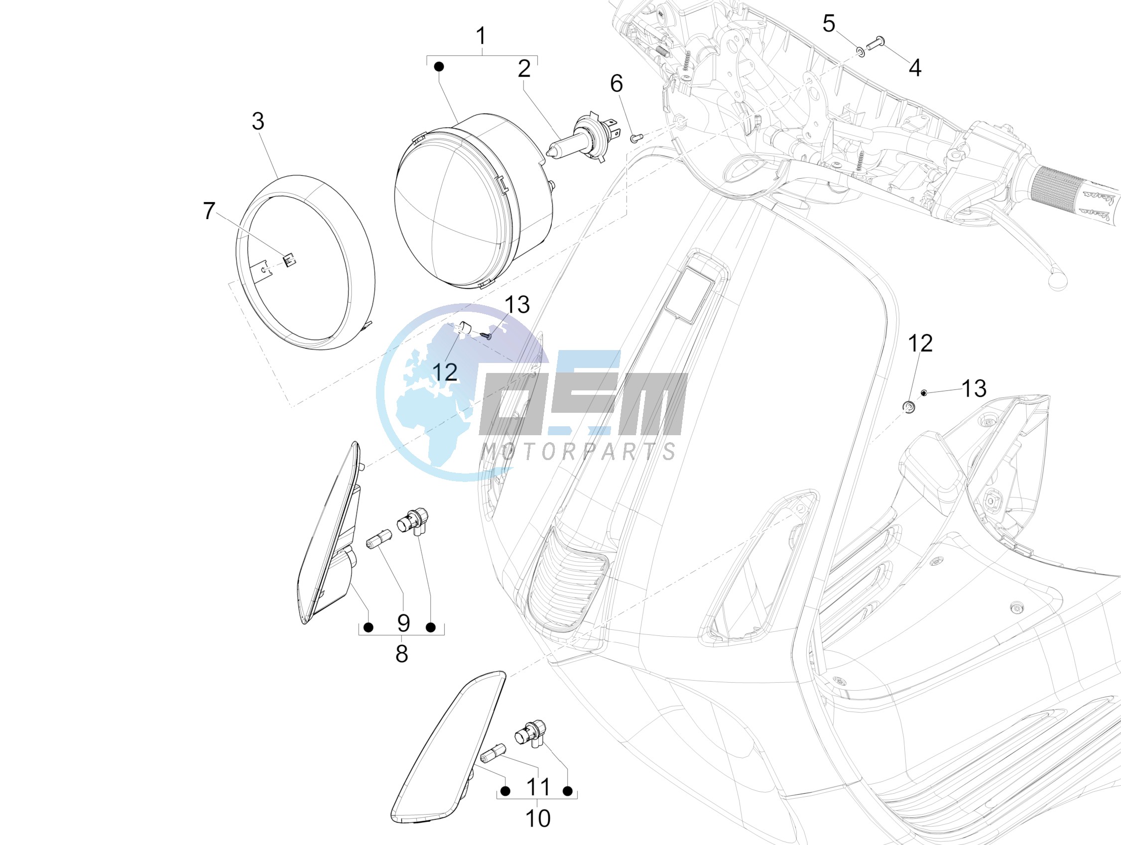 Front headlamps - Turn signal lamps