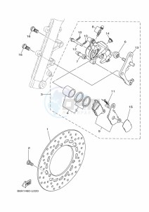 YP125RA XMAX 125 (BMJ1) drawing REAR ARM & SUSPENSION