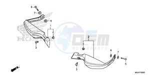 VFR1200XDF CrossTourer - VFR1200X Dual Clutch 2ED - (2ED) drawing KNUCKLE GUARD