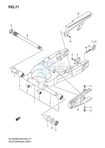 SV1000 (E3-E28) drawing REAR SWINGING ARM