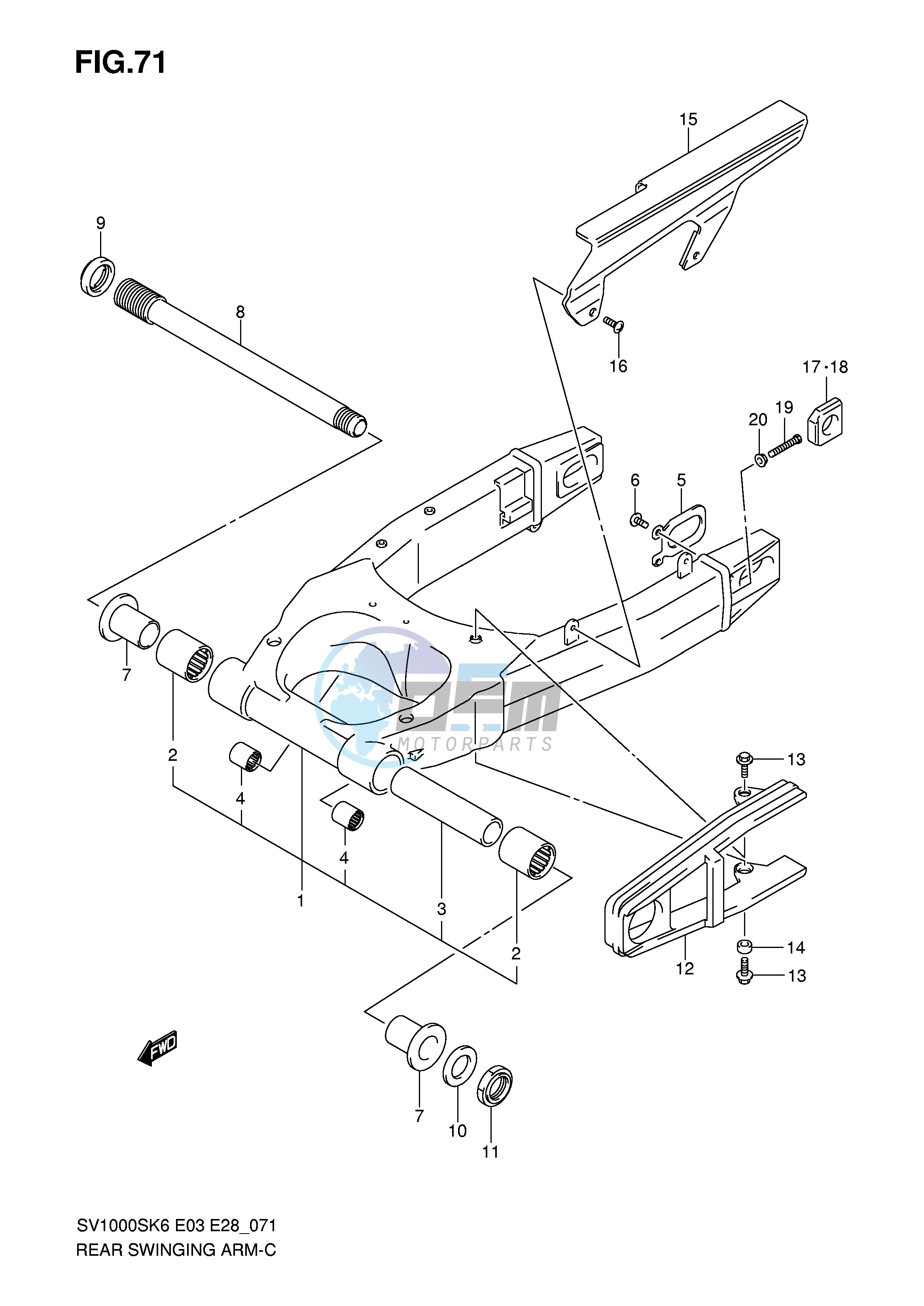 REAR SWINGING ARM