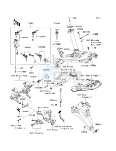 KRF 750 F [TERYX 750 4X4 NRA OUTDOORS] (F8F) C8F drawing IGNITION SWITCH_LOCKS_REFLECTORS