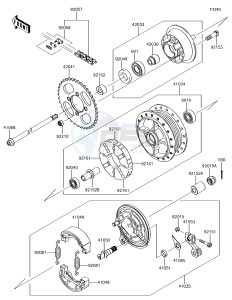 KLX110 KLX110CJF EU drawing Rear Hub