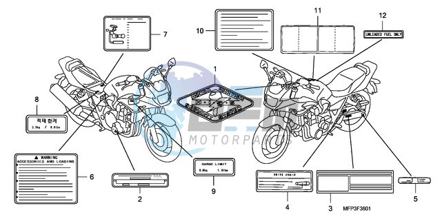 CAUTION LABEL (CB1300S/CB 1300SA)