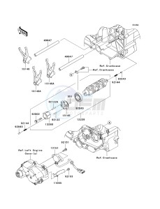 VN 1700 E [VULCAN 1700 CLASSIC] (9G-9FA) E9FA drawing GEAR CHANGE DRUM_SHIFT FORK-- S- -