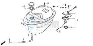 C50S drawing FUEL TANK (C50SP/C50ST)