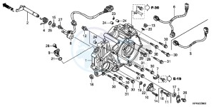 CBR650FAG CBR650F 6ED - (6ED) drawing REAR CRANKCASE COVER