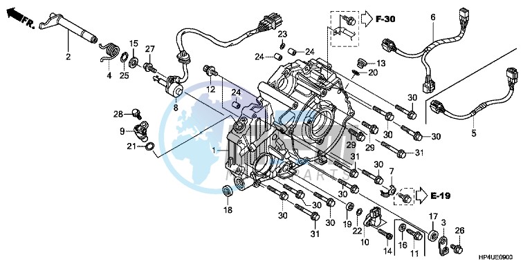 REAR CRANKCASE COVER