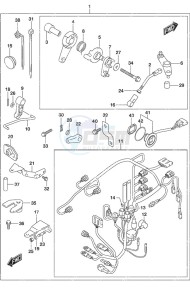 DF 30A drawing Opt: Remote Control Parts - Tiller Handle w/Power Tilt