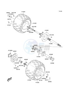 KSF 400 A [KFX400) (A1-A3) [KFX400) drawing REAR HUB-- A3- -