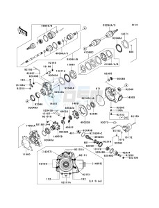 KVF 650 F [BRUTE FORCE 650 4X4I] (F6F-F9F ) F9F drawing DRIVE SHAFT-FRONT