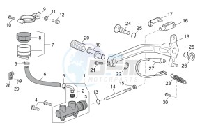 Norge 1200 IE 8V EU and 2016 USA-CN drawing Rear master cylinder