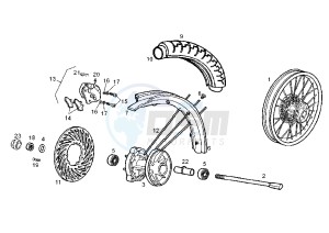 SENDA SM EURO2 - 125 cc drawing FRONT WHEEL