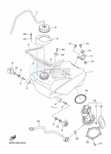 WR450F (B7R9) drawing FUEL TANK