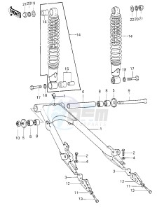 KZ 650 E [LTD] (E1) [LTD] drawing SWING ARM_SHOCK ABSORBERS