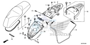 SH125ADD SH125i UK - (E) drawing SEAT/ LUGGAGE BOX