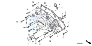 CRF150RB9 Australia - (U) drawing R. CRANKCASE COVER