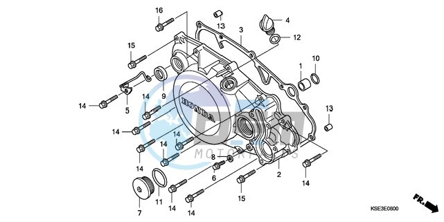 R. CRANKCASE COVER