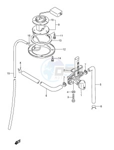 GSX600F (E2) Katana drawing FUEL COCK (MODEL T)