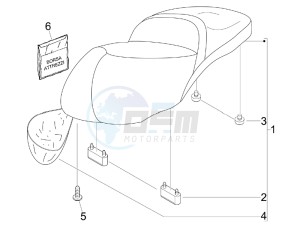 Beverly 300 ie Tourer e3 drawing Saddle seats - Tool roll