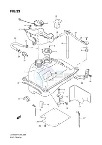 AN400Z ABS BURGMAN EU-UK drawing FUEL TANK