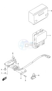 DF 30A drawing PTT Switch Tiller Handle w/Power Tilt