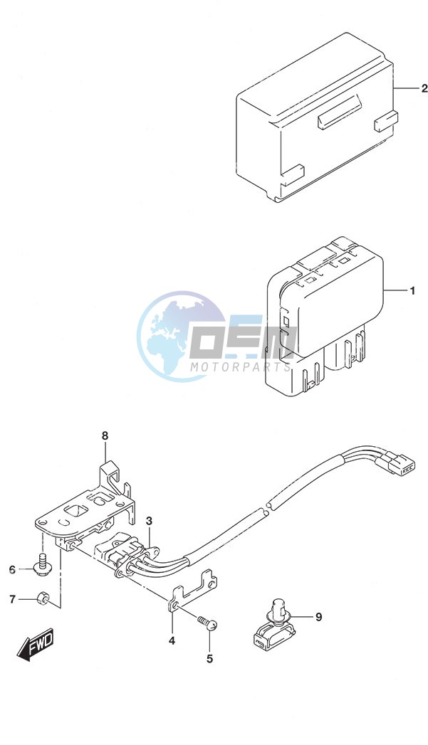 PTT Switch Tiller Handle w/Power Tilt