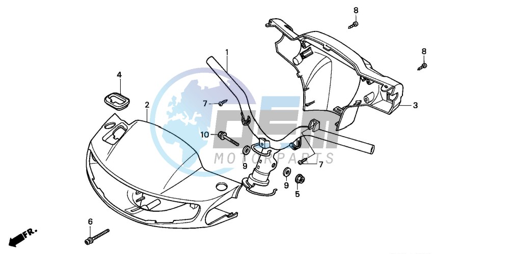 STEERING HANDLE/ HANDLE COVER (2)