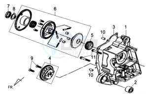 JET 4 50cc 45KMH drawing CRANKCASE RIGHT