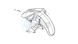 MAXSYM 400I (L8) EU drawing FRONT MUDGUARD