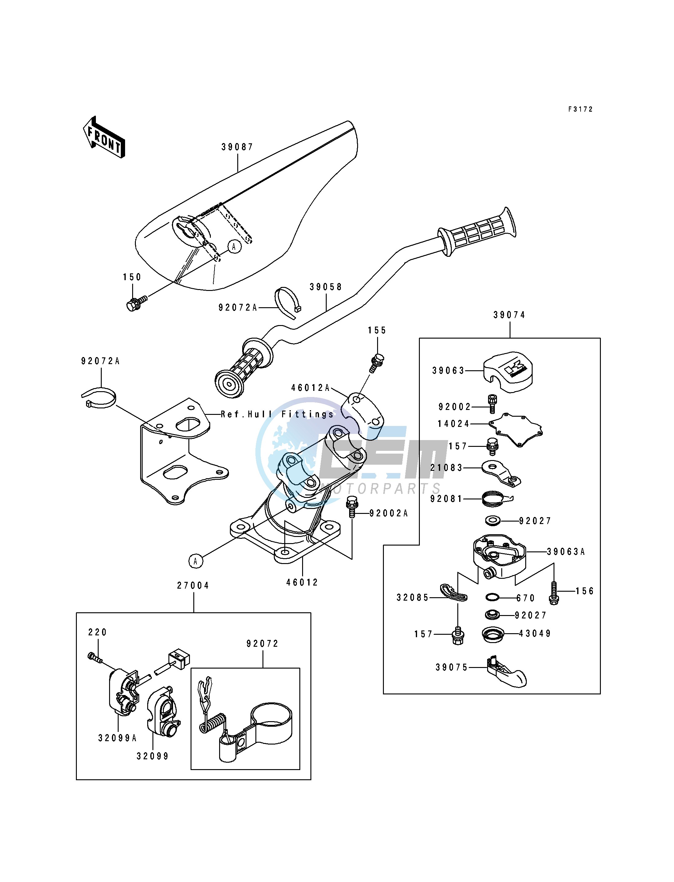 HANDLEBAR-- JH750-B1- -