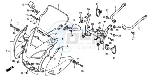 CB600F2 CB600F drawing COWL