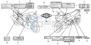 VFR800FI drawing CAUTION LABEL