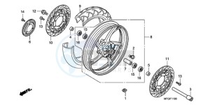 CB600FA Europe Direct - (ED / 25K) drawing FRONT WHEEL