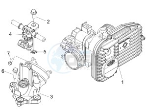 Fuoco 500 e3 800 drawing Throttle body - Injector - Union pipe