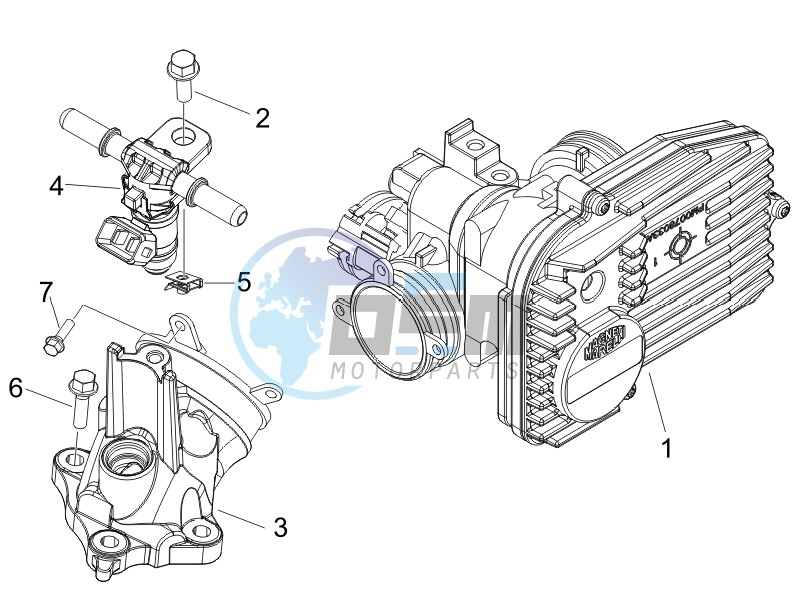 Throttle body - Injector - Union pipe