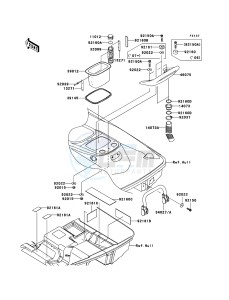 JET SKI STX-12F JT1200D7F FR drawing Hull Rear Fittings