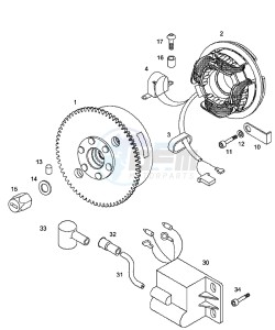 FUN_SPORT_R 50 drawing Magneto-electric starter mechanism