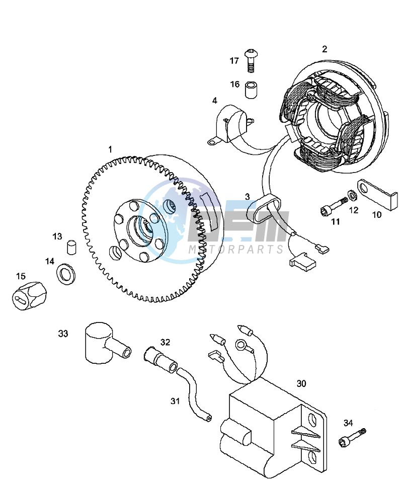 Magneto-electric starter mechanism