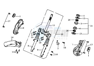 JUNGLE - 50 cc drawing FRONT FORK