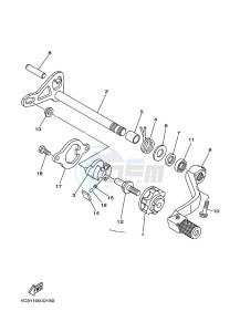 YZ125 (B0V2) drawing SHIFT SHAFT