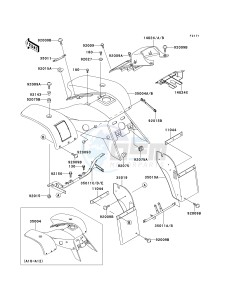 KSF 250 A [MOJAVE 250] (A10-A14) [MOJAVE 250] drawing FRONT FENDER-- S- -