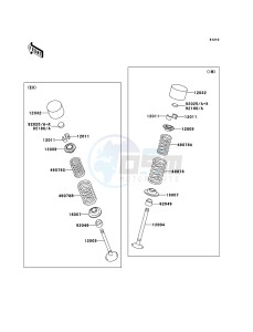 JET SKI STX-12F JT1200-D1 FR drawing Valve(s)