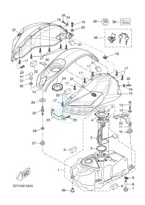 YZF-R125 R125 (5D7K 5D7K 5D7K) drawing FUEL TANK