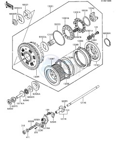 ZN 1100 B [LTD SHAFT] (B1-B2) [LTD SHAFT] drawing CLUTCH