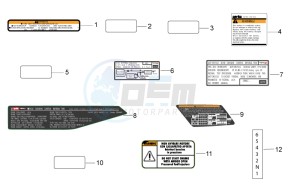 Tuono 1000 v4 R APRC ABS drawing Plate set and decal