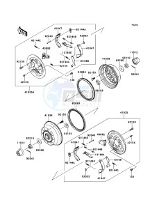 MULE_610_4X4 KAF400AEF EU drawing Rear Hub